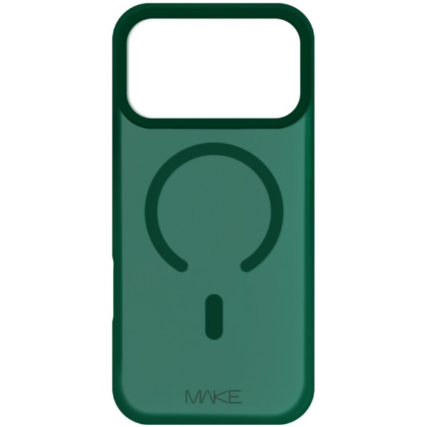 Фото - Чохол для смартфону MAKE for Apple iPhone 17 Pro Max Silicone Aura Magnet Forest Green (MCLAM-AI17PMFG)